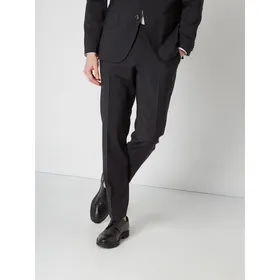 HUGO Spodnie biznesowe o kroju regular fit z żywej wełny model 'Simmons'