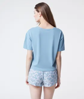 Magla T-Shirt Manches Courtes 100% Coton Biologique - Niebieski