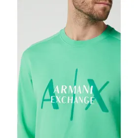 ARMANI EXCHANGE Bluza z bawełny z nadrukiem z logo