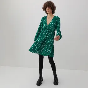 Sukienka w groszki - Zielony