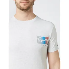 Tommy Jeans T-shirt z mieszanki bawełny z dodatkiem streczu