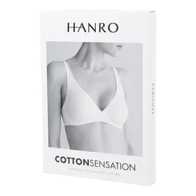 Hanro Biustonosz typu bralette z dodatkiem streczu model ‘Cotton Sensation’