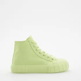 Materiałowe sneakersy - Zielony