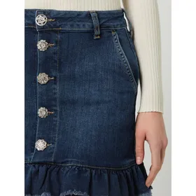 Liu Jo Jeans Spódnica jeansowa z dołem obszytym falbaną model ‘Gonna’