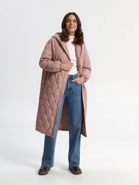 Płaszcz pikowany - Różowy