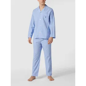 Polo Ralph Lauren Underwear Piżama z bawełny z tkanym wzorem