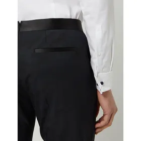 Tommy Hilfiger Spodnie smokingowe o kroju slim fit z dodatkiem wełny