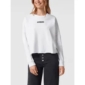 HUGO Bluza z bawełny z nadrukiem z logo model ‘Darbie’