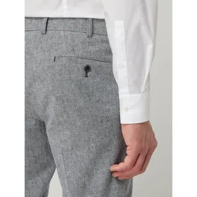 Atelier Torino Spodnie do garnituru z dodatkiem lnu model ‘Cane’