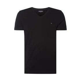 Tommy Hilfiger T-shirt o kroju Slim Fit z dekoltem w serek