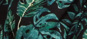 Koszula damska z długim rękawem w roślinny wzór
