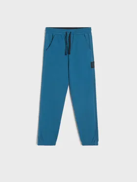 Dresowe joggery wykonane z miękkiej bawełny. - mid blue