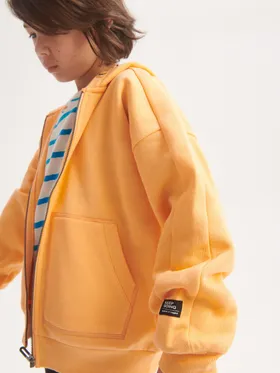 Bluza oversize z kapturem - Pomarańczowy