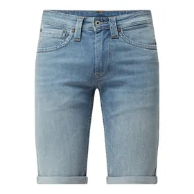 Pepe Jeans Szorty jeansowe o kroju regular fit z dodatkiem streczu model ‘Cash’