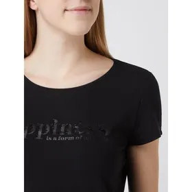 s.Oliver BLACK LABEL T-shirt z nadrukiem i cekinami
