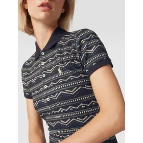 Polo Ralph Lauren Koszulka polo z mieszanka bawełny i elastanu ze wzorem na całej powierzchni