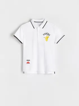 T-shirt polo Pokémon - Biały