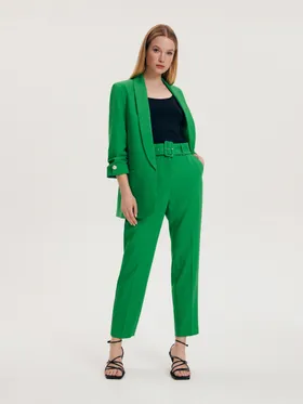 Spodnie z paskiem - Zielony