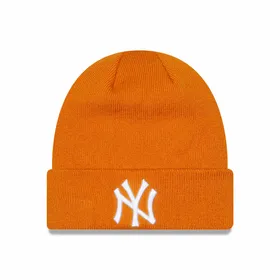 Męska czapka zimowa NEW ERA LEAGUE ESS CUFF BEANIE NEW YORK YANKEES - pomarańczowa