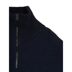 BOSS Casualwear Bluza z kołnierzem z dodatkiem wełny model ‘Akromos’