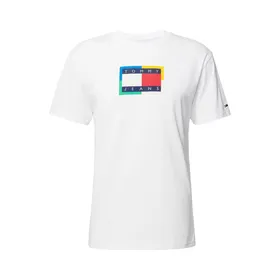 Tommy Jeans T-shirt z czystej bawełny z nadrukiem z logo