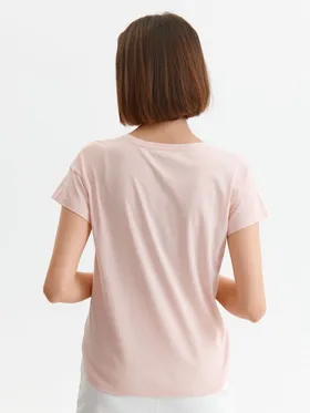 T-shirt krótki rękaw damski  z aplikacją