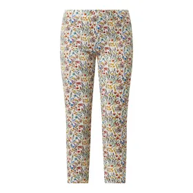 Raffaello Rossi Luźne spodnie skrócone z kwiatowym wzorem model ‘Penny’