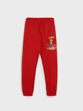 Spodnie dresowe Grinch - Czerwony