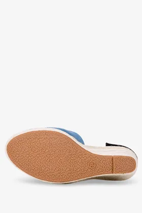 Niebieskie sandały espadryle na koturnie casu n19-513