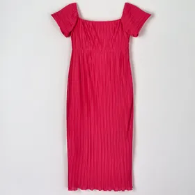 Sukienka prążkowana - Różowy