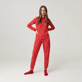 Piżama bawełniana - Czerwony
