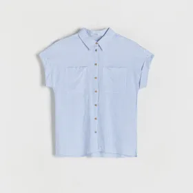Koszula z EcoVero™ - Niebieski