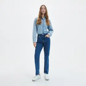 PREMIUM Spodnie z bawełny z recyklingu - Niebieski