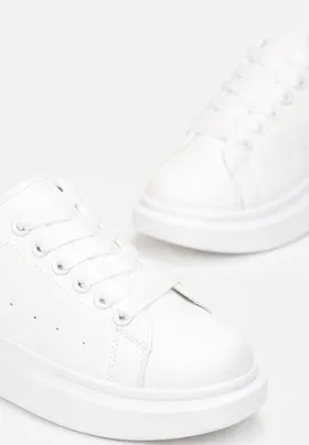 Biało-Srebrne Sneakersy Mephassa