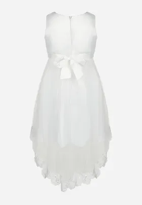 Biała Sukienka Rozkloszowana z Tiulu Ifosh