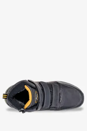 Czarne buty trekkingowe na rzepy badoxx lxc8123-w