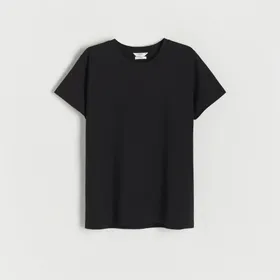 T-shirt z bawełny organicznej - Czarny