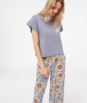 Bastie Pantalon De Pyjama Imprimé - Niebieski