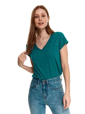 T-shirt krótki rękaw damski  kolorowy, w groszki