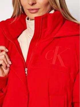 Calvin Klein Jeans Kurtka zimowa J20J214856 Czerwony Regular Fit