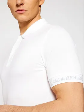 Calvin Klein Jeans Polo J30J317283 Biały Slim Fit