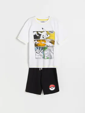 Dwuczęściowa piżama Pokémon - Biały