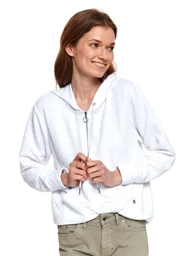 Rozpinana bluza z pikowaną fakturą