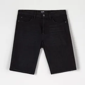 Szorty jeansowe regular - Czarny