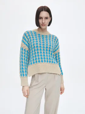 Bawełniany sweter - Wielobarwny