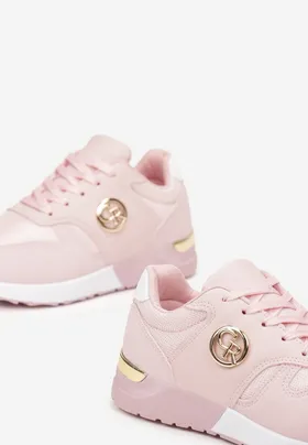 Różowe Sneakersy Ozdobione Metalicznymi Wstawkami Dabriele