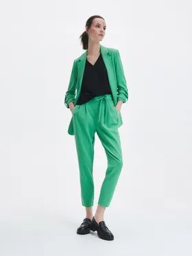Gładkie spodnie - Zielony