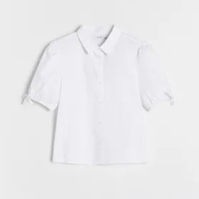Koszula z dekoracyjnymi rękawami - Biały
