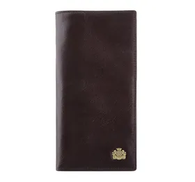 Damski skórzany portfel z herbem pionowy