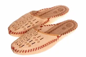 Tradycyjne pantofle skórzane męskie z Podhala pw272